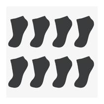 Kit Com 12 Pares De Meias Preta Infantil Juvenil Unissex