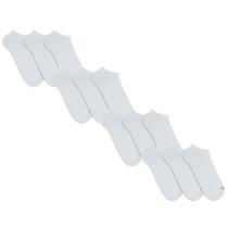 Kit Com 12 Pares Meias De Sapatilha Invisível Mash Em Algodão Modelo Unissex