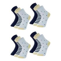 Kit Com 12 Pares Meias Mash Kids Cano Médio Infantil Algodão Cotton Kit Com 12 Pares Meias Mash Kids Cano Médio Infantil Algodão Cotton