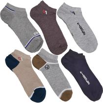 Kit Com 12 Pares Meias Sapatilha Soquete Algodão Cano Curto Baixo Kit Com 12 Pares Meias Sapatilha Soquete Algodão Cano Curto Baixo
