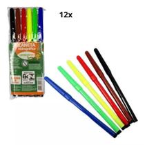 Kit com 12 Pct de Canetinhas 06 Cores Leo & Leo