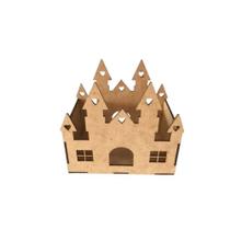 Kit com 12 peças cachepo castelo em MDF.
