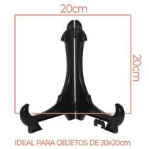 Kit Com 12 Peças Suporte Para Pratos E Azulejos Preto 20Cm