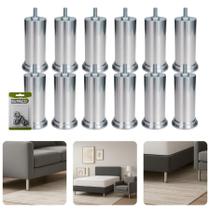 Kit Com 12 Pés 15cm Rosca Máquina 5 16 Móveis Pesados Forte Reforçado Alto