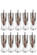 Kit com 12 Pes para Cama Box com 13cm de Altura Metalizado