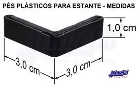 Kit Com 12 Pés Plásticos para Estante Aço Armário Metálico