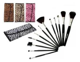 Kit com 12 pinceis para maquiagem com estojo