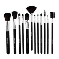 Kit com 12 Pincéis para Maquiagem Cores Diversas