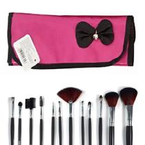 Kit com 12 Pincéis para Maquiagem + Necessaire