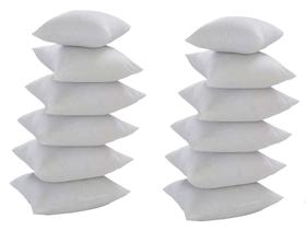 Kit Com 12 Refis De Almofada 55x55 Silicone Para Capas 50cm Kit Com 12 Refis De Almofada 55x55 Silicone Para Capas 50cm