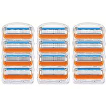 Kit Com 12 Refis De Primeira Linha Serve No Suporte De Gillete Mach 5, Fusion e ProGlide