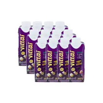 Kit com 12 Smoothies Vittaí Açaí Sabor Banana 250ml Sem lactose, Sem glúten e 0 açúcar