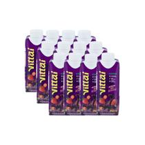 Kit com 12 Smoothies Vittaí Açaí Sabor Morango 250ml Sem lactose, Sem glúten e 0 açúcar Kit com 12 Smoothies Vittaí Açaí Sabor Morango 250ml Sem lactose, Sem glúten e 0 açúcar