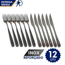 Kit com 12 Talher de Mesa Garfo e Faca 100% Inox Kit com 12 Talher de Mesa Garfo e Faca 100% Inox