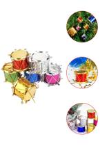 Kit Com 12 Tambor Enfeite Pendente Colorido Decorativo Árvore De Natal Cores Sortidas Decoração - Casaipiranga