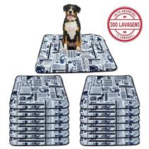 Kit com 12 Tapetes Higiênicos 70x50 Jornal Laváveis para cães 3 Camadas - Alta Absorção Kit com 12 Tapetes Higiênicos 70x50 Jornal Laváveis para cães 3 Camadas - Alta Absorção