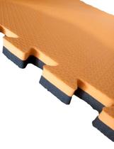 Kit com 12 Tatames Dupla Face Laranja com Preto 50x50x2cm