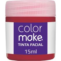 Kit com 12 Tintas Faciais Líquidas Vermelhas Colormake 15ML