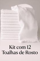 kit com 12 toalhas de rosto salão simples 40cm x 65cm algodão kit com 12 toalhas de rosto salão simples 40cm x 65cm algodão