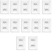 Kit Com 12 Tomadas Dupla Padrão 4x2 10A Evidence - FAME