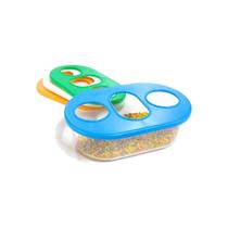 Kit com 12 und comedouro 3 furos piso aves e passaros - COMEDOURO AVES