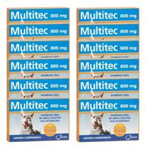 Kit com 12 unidades de Vermífugo Multitec 800mg comprimido para 10kg - Syntec