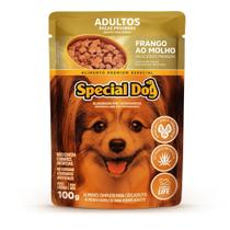 Kit com 12 Unidades Ração Úmida Special Dog para Cães Adultos Raças Peq. Sabor Frango -100g cada