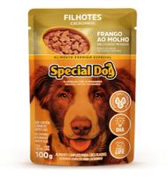 Kit com 12 Unidades Ração Úmida Special Dog para Cães Filhotes Sabor Frango - 100g cada Kit com 12 Unidades Ração Úmida Special Dog para Cães Filhotes Sabor Frango - 100g cada