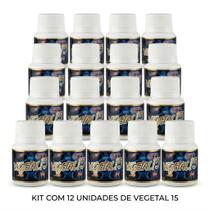 Kit com 12 Unidades Vegetal 15 500mg 15 Cápsulas Suplemento Alimentar Kit com 12 Unidades Vegetal 15 500mg 15 Cápsulas Suplemento Alimentar