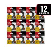 Kit com 12 Unipega Fita Isolante Preto Flpck 18Mm X 5M X 0.13Mm Kit com 12 Unipega Fita Isolante Preto Flpck 18Mm X 5M X 0.13Mm
