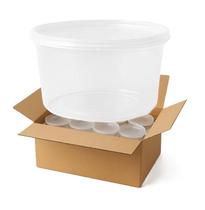 Kit Com 122 Unidades Pote 1000ml Com Tampa Lacre Redondo Transparente