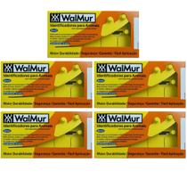 Kit com 125 walmur brinco grande sem macho amarelo