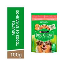 Kit com 12un - purina dog chow sache adulto frango e arroz 100g (037380)