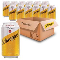 Kit Com 12Und Água Tônica Schweppes Sem Açúcar 350Ml