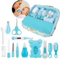 Kit com 13 Peças de Higiene para Bebê Cuidados Essenciais Completo com Necessaire Infantil Kit com 13 Peças de Higiene para Bebê Cuidados Essenciais Completo com Necessaire Infantil