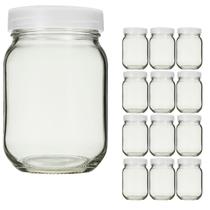 Kit com 14 Potes de Vidro para Armazenar Leite Materno 200ml