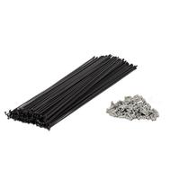 Kit com 144 Raios Pretos 2.0x288mm para Bicicleta Paco Kit com 144 Raios Pretos 2.0x288mm para Bicicleta Paco