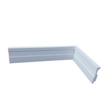 Kit com 15 Barras de Rodapé de Poliestireno Frisado - Branco - 5cm Altura (5x1x240cm)