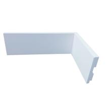 Kit com 15 Barras de Rodapé de Poliestireno Liso - Branco - 7cm de altura (7x1x240cm)