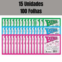 KIT com 15 Blocos para Bingo com 100 Folhas