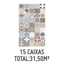 Kit com 15 Caixas de Revestimento Hidra Colorido 34x60