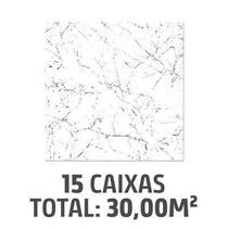 Kit com 15 Caixas Pisos Alaska 45x45cm Caixa 2,00m² Branco Formigres