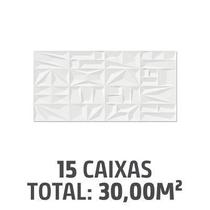 Kit com 15 Caixas Revestimentos Menfi Bianco Plus 38x75cm Caixa com 2,00m² Branco