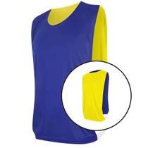 Kit com 15 Coletes Esportivos Dupla Face TRB Azul e Amarelo