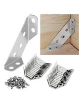 Kit com 15 Conectores Canto p Móveis Madeira + 105 Parafusos