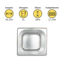 Kit Com 15 Cubas Gn Gastronômicas Rechaud Buffet Inox 1 Por 6 x 100 mm