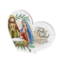Kit com 15 Enfeites de Natal em Formato de Coração Decoração em MDF para Mesa e Escritório