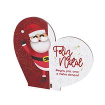 Kit com 15 Enfeites de Natal em Formato de Coração Decoração em MDF para Mesa e Escritório