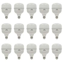 Kit Com 15 Lâmpadas De Led Bulbo E27 50w 6500k Bivolt Max-0506