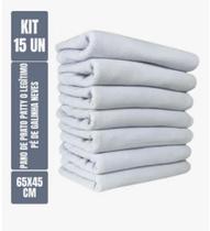 Kit com 15 - Pano De Prato Liso - Branco - Neves Patty - Cozinha - Pintar E Bordar - 65x45cm